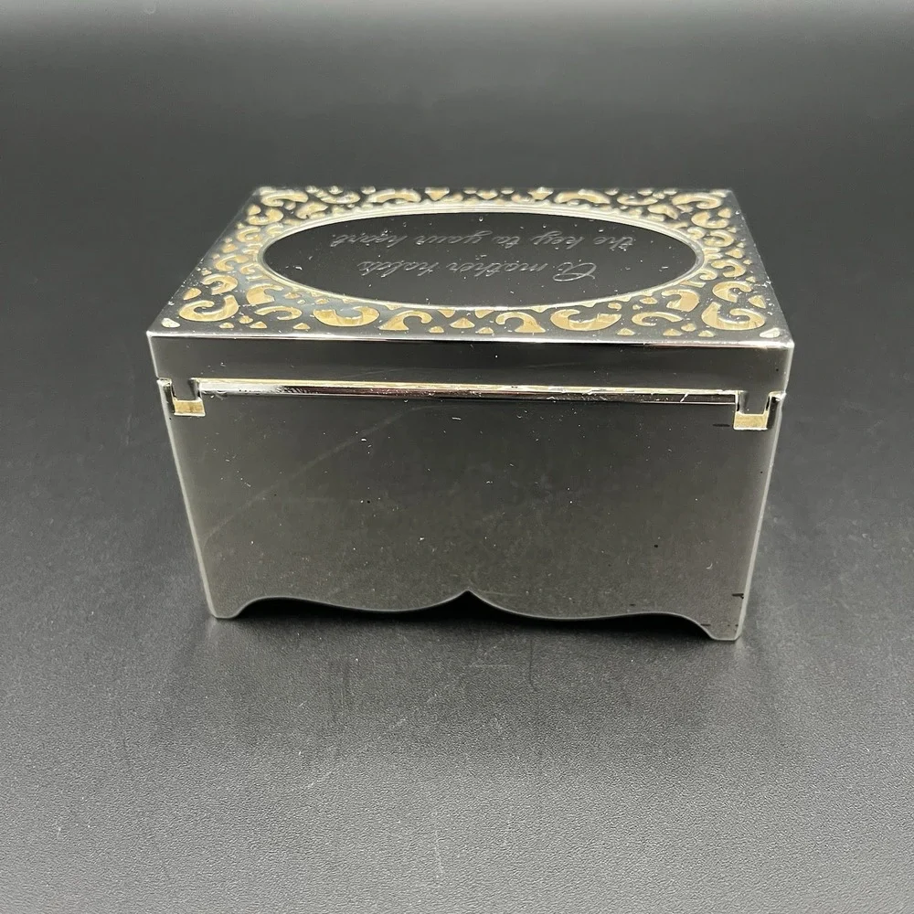 Vtg Things Remembered Silver Jewelry Box Engraved NIB Mothers Day Gift